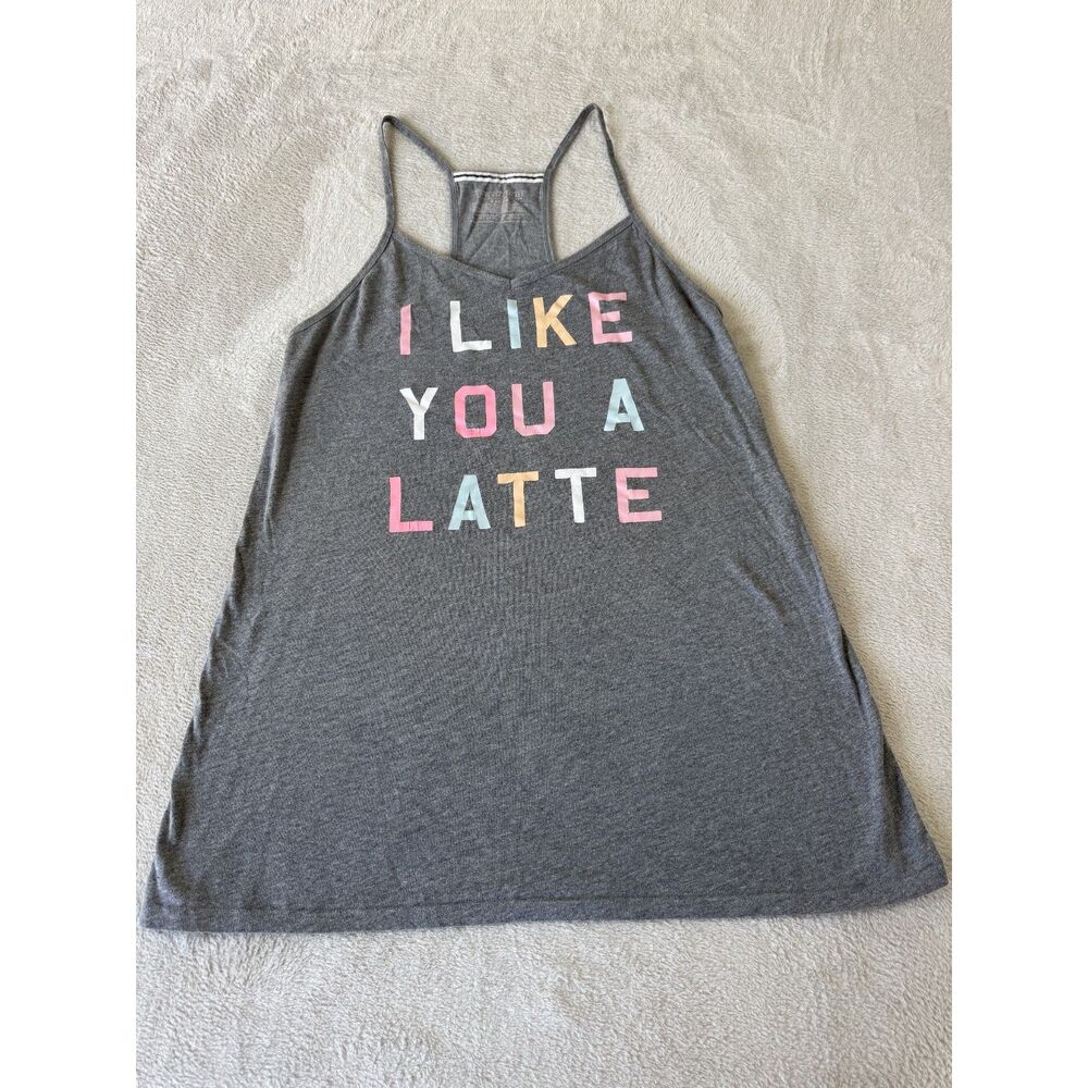 Victoria's Secret gray spaghetti strap Graphic Sleep Tank Top L